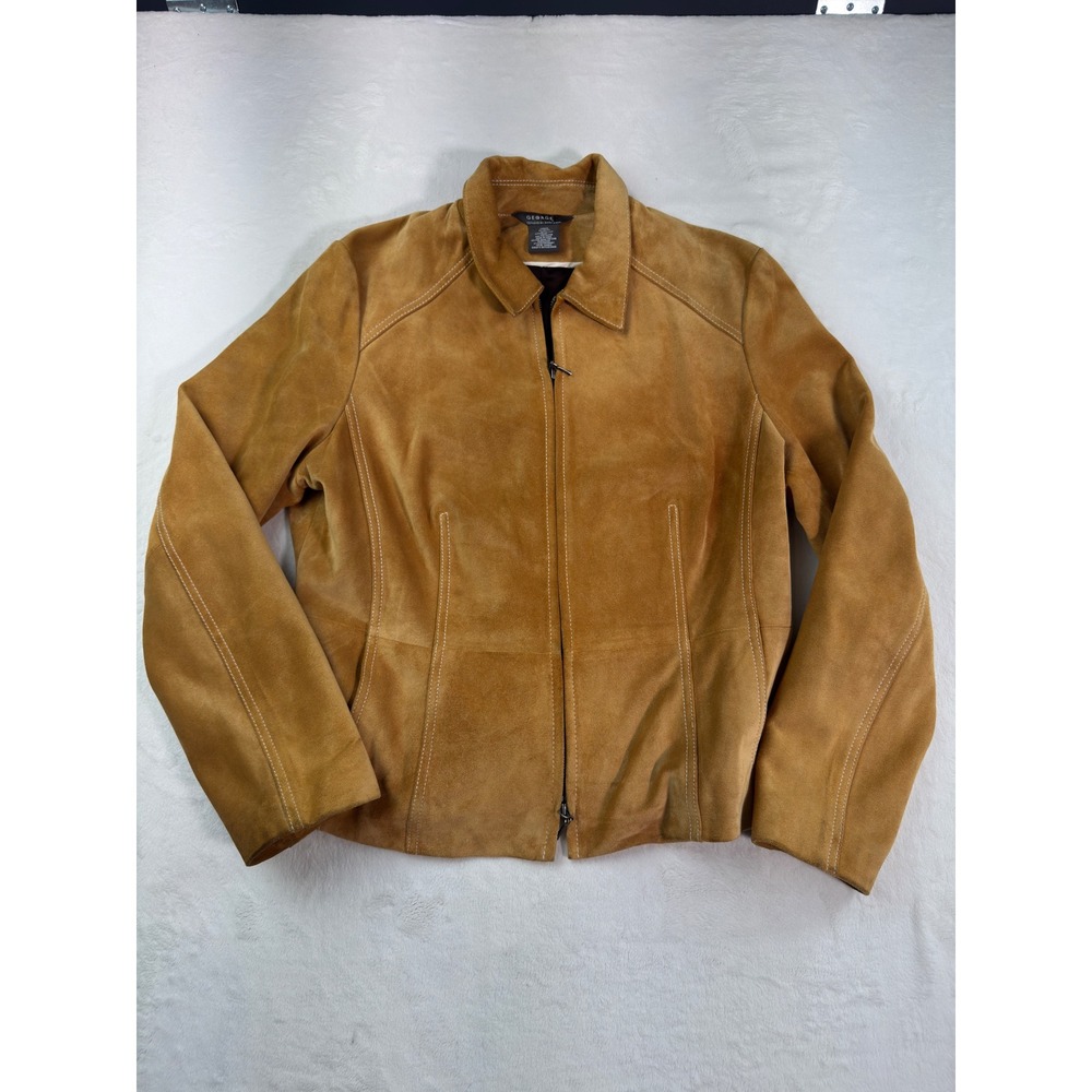 George ME Mark Eisen Genuine Leather Suede Jacket Saddle Tan XL CME46261